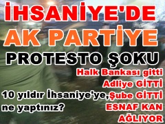 İhsaniye de vatandaştan AKP ye kutulu protesto-VİDEO